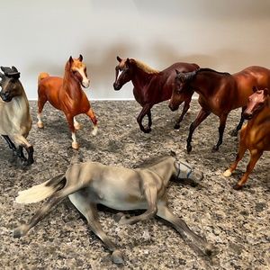 Six Traditional Size Breyer Horses - Retired